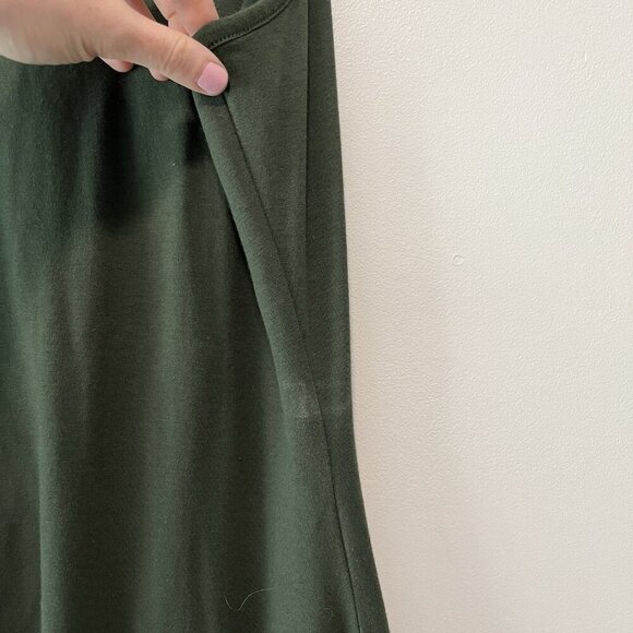 Athleta NWT Della Fitted Green Sleeveless Ruched‎ Side Dress Size Medium - Picture 7 of 9